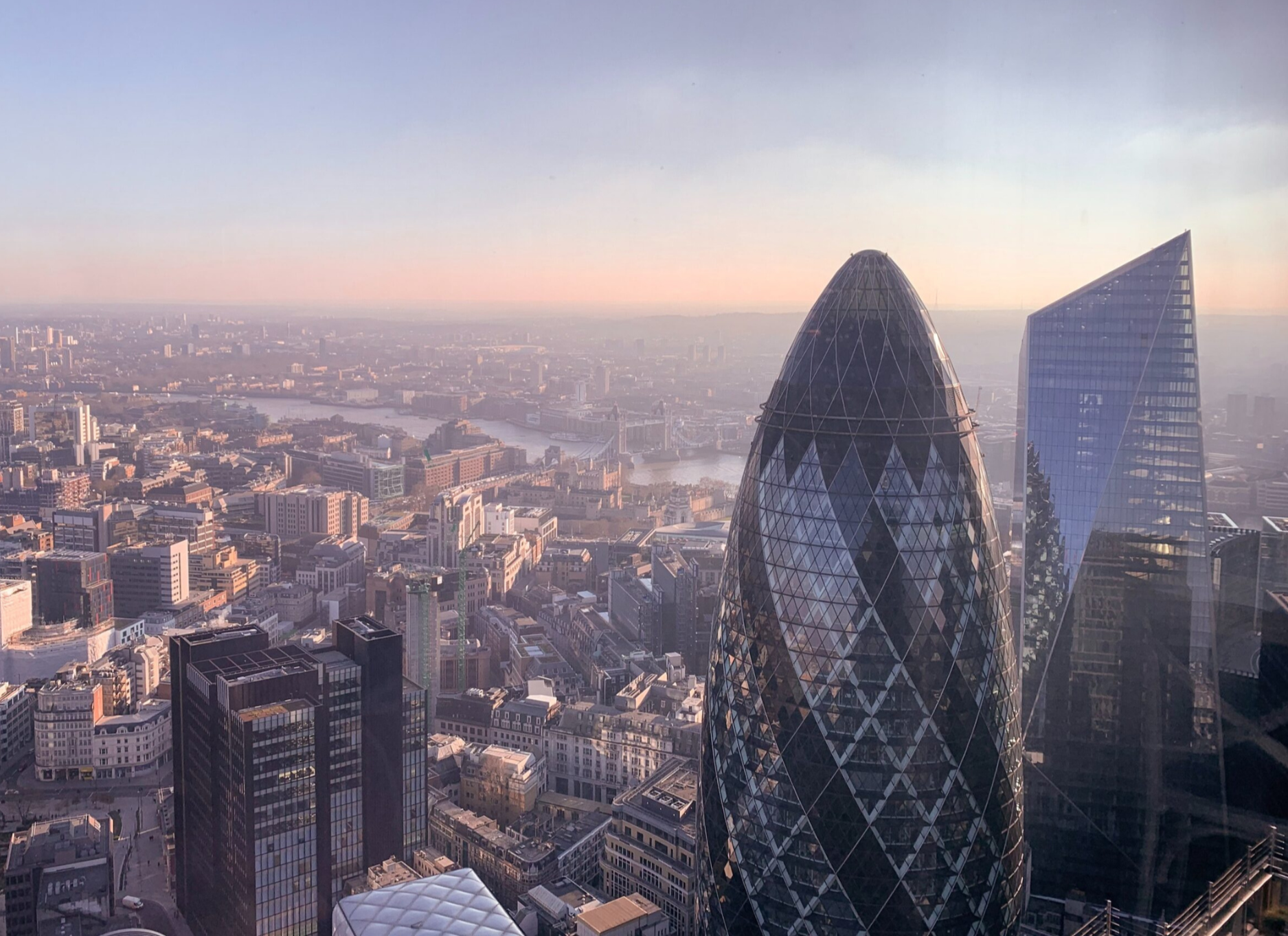 London skyline at sunrise London skyline at sunrise