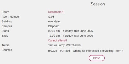 Siso Session Details